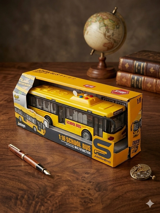 Interaktiv maktab avtobusi 1:16:musiqali va chiroqli transport eshiklari ochiladigan model