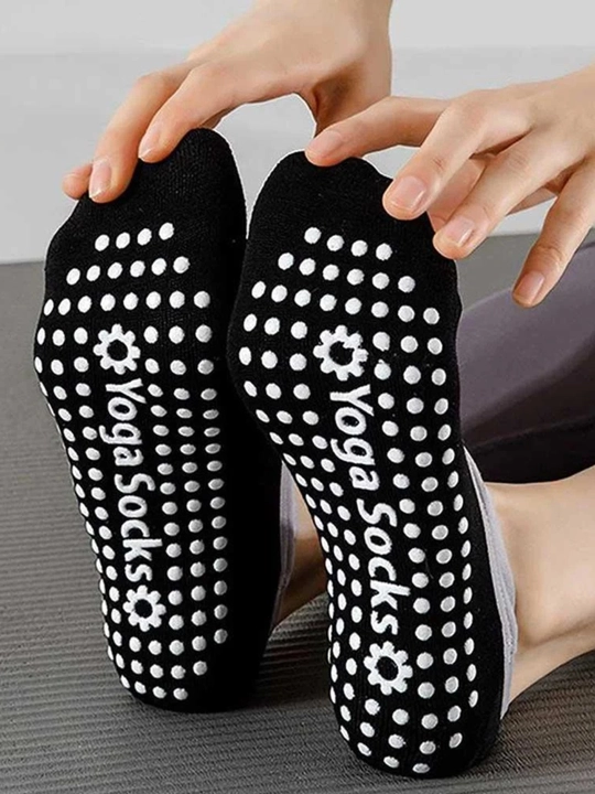 Yoga, fitnes, raqs, pilates uchun yozgi, tovonlari sirpanmaydigan ayollar sport paypoqlari