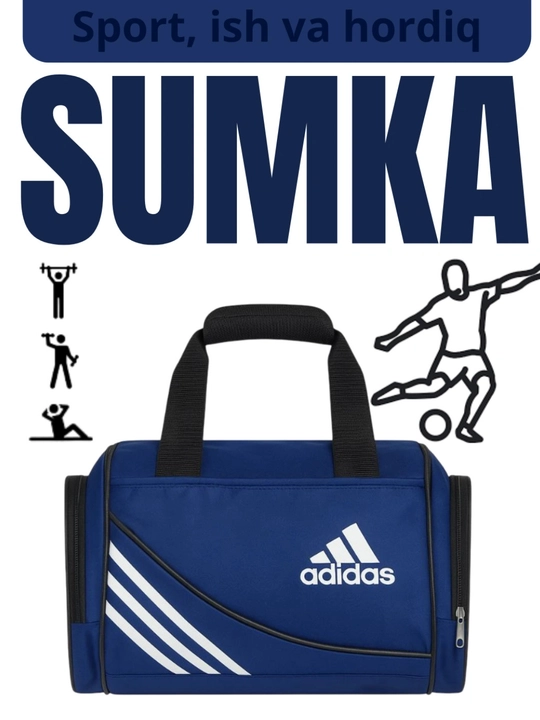 Sport sumkasi, kundalik va sayohat uchun, Adidas, erkaklar va ayollar uchun