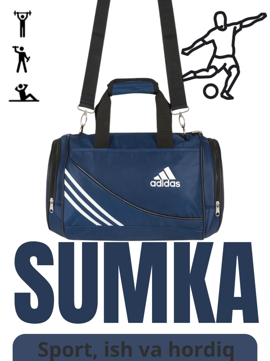 Sport sumkasi, kundalik va sayohat uchun, Adidas, erkaklar va ayollar uchun