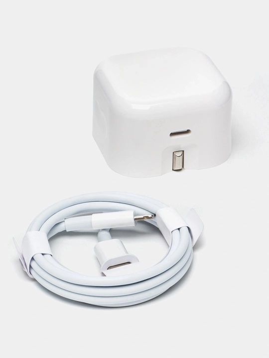 Lightning kabeli bilan iPhone uchun 20 Vt quvvatlash qurilmasi, sovg‘a sifatida o‘tkazgich, 1 yillik kafolat