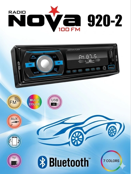 Автомагнитола Nova Bluetooth MP3 USB TF AUX FM - 