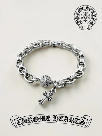 Chrome Hearts унисекс браслет подарок y2k стильный для мужчин женщин y 2 k винтажные руки — Y2KUZ-444BRASLETXROM4-ХРОМ-standar-BEZUPAK