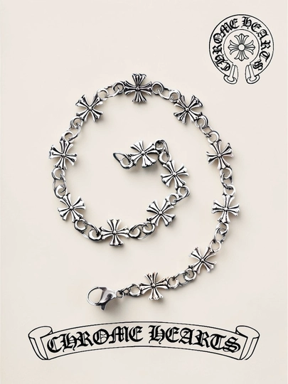 Chrome Hearts унисекс браслет  подарок y2k стильный для мужчин женщин y2k винтажные руки — Y2KUZ-555XROMBRASLET5-СЕРЕБРН-standar-BEZUPAK