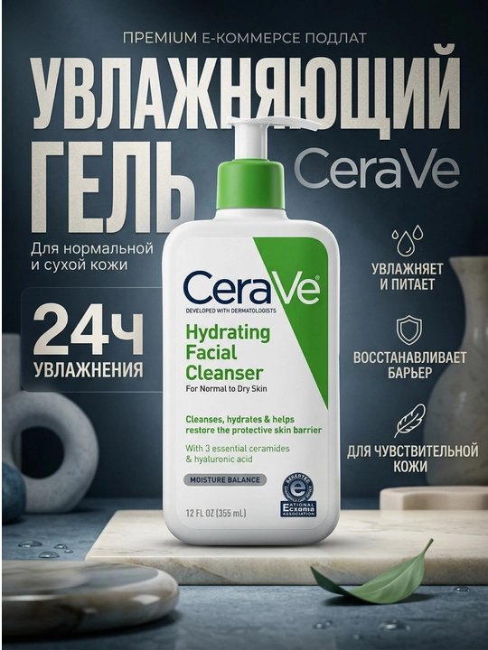 CeraVe Hydrating Facial Cleanser - 