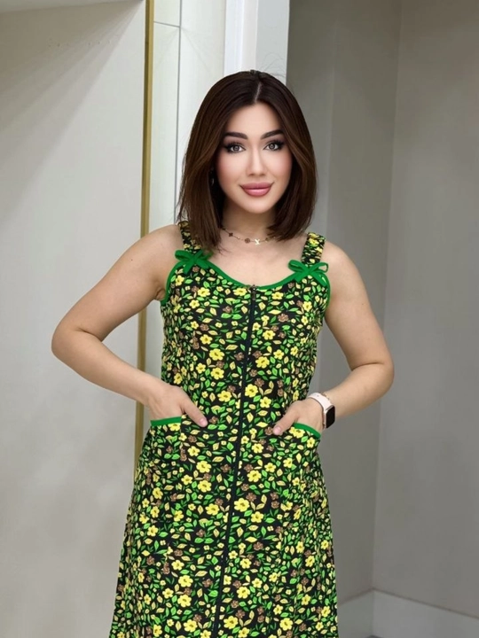 Ayollar uchun yengsiz uy xalati