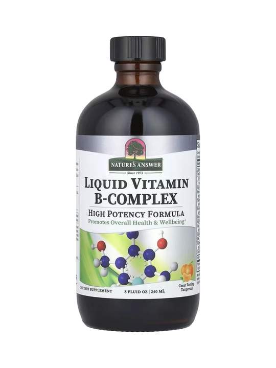 Nature's Answer, B-kompleks vitaminlari, suyuq, 240-480 ml, AQSH
