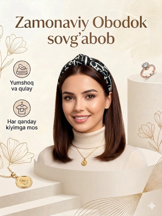 Ayollar va qizlar uchun obodok, bahorgi, yozgi, sovg'abob, zamonaviy, soch uchun aksesuar, qulay
