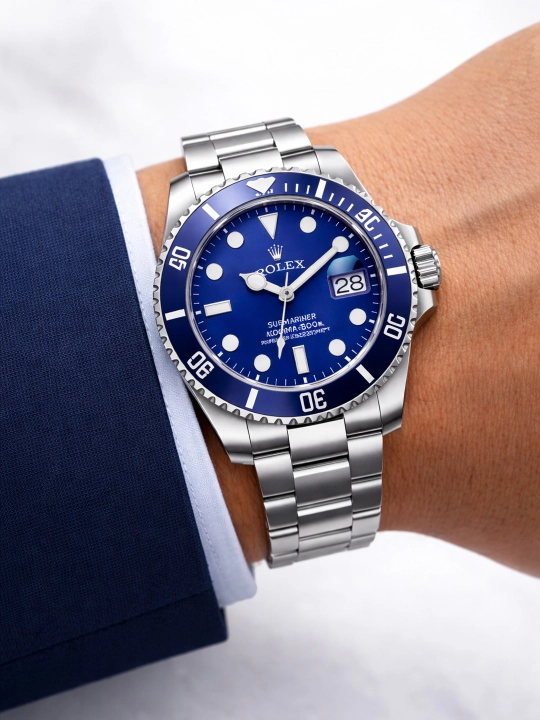 Rolex erkaklar qo‘l soati metall, yashil qora ko‘k rang, sovg‘a qutisi bilan