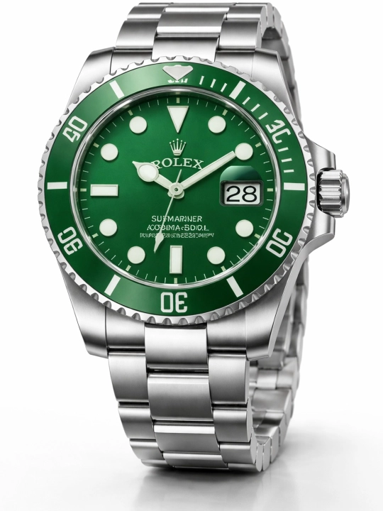 Rolex erkaklar qo‘l soati metall, yashil qora ko‘k rang, sovg‘a qutisi bilan