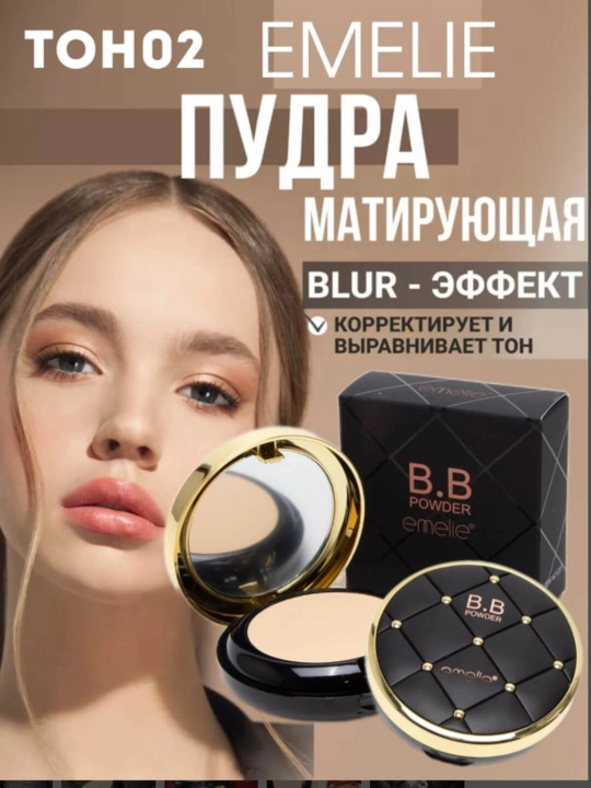 Профессиональная пудра для лица Emelie B.B SPF15+N1+N2 - 