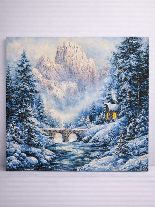 Алмазная мозаика на подрамнике 65 × 50 см, пейзаж - 