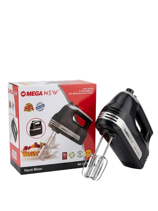 Ручной миксер MEGA NEW, 5 скоростей, 500 Вт - 