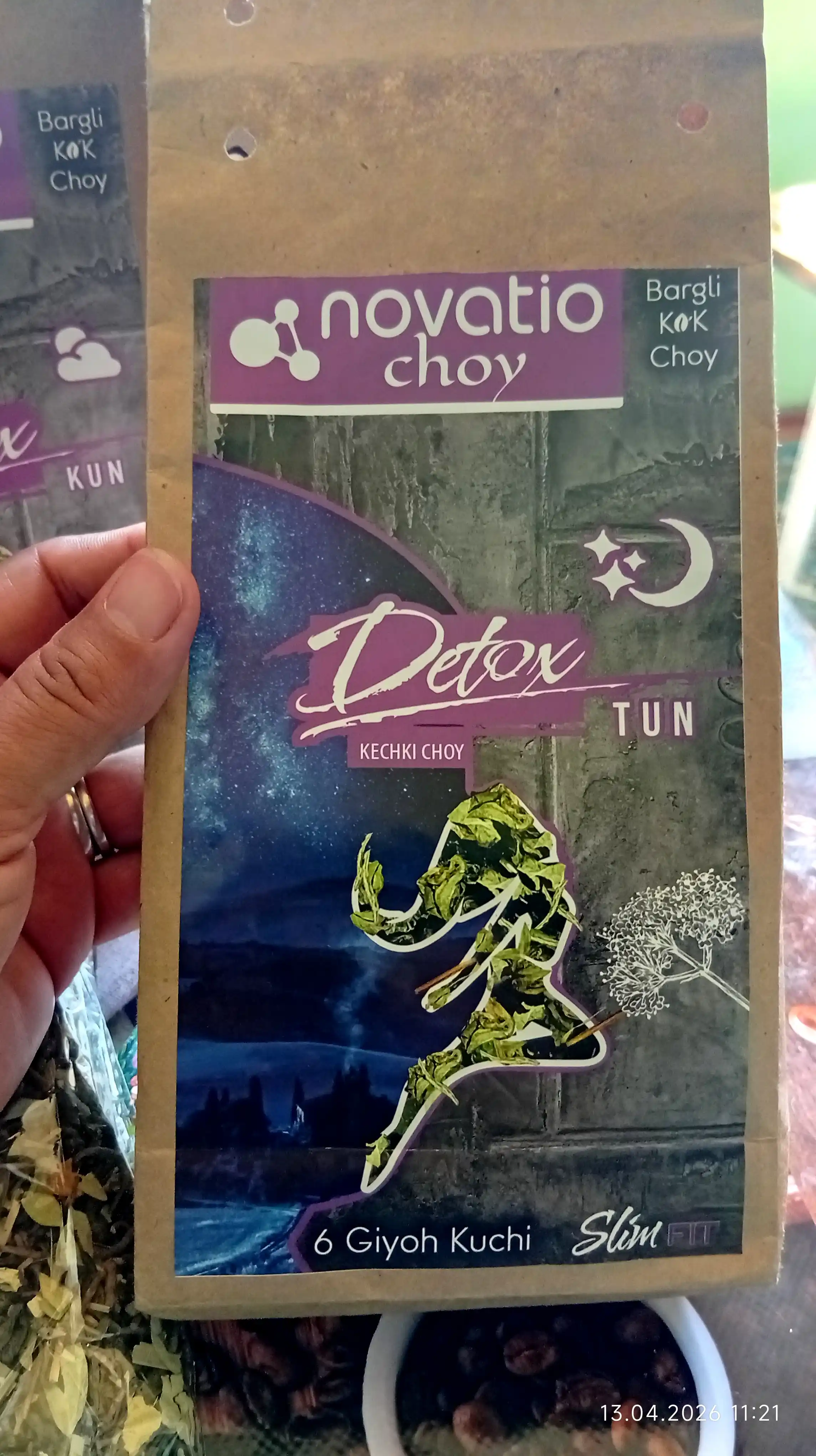Detoks Choy Tun, vazn yo'qotish uchun, yumshatuvchi, Novatio, 100 g