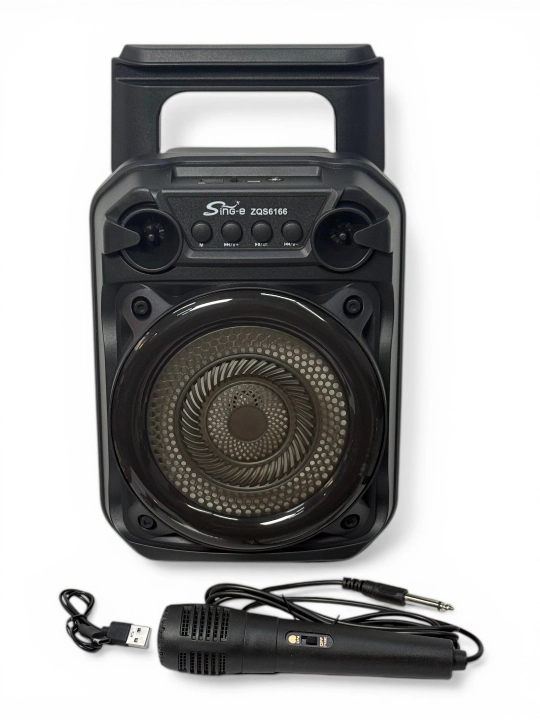 Караоке-колонка ZQS4239, Bluetooth, с микрофоном и пультом, мощным аккумулятором, RGB