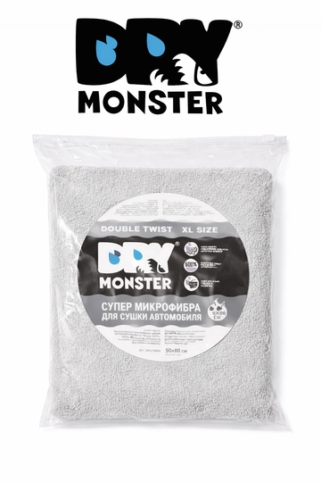Полотенце для автомобиля DRY MONSTER — EAGLE-BIGGRAY-СЕРЫЙ-50X80
