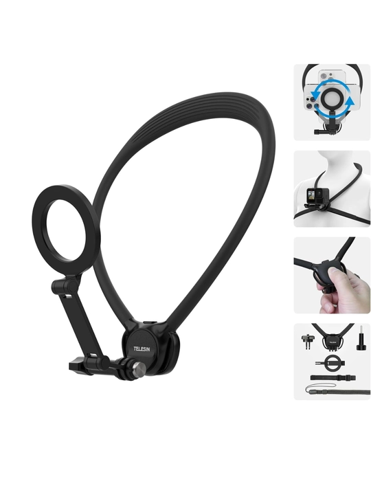 TELESIN шейный держатель с магнитным креплением для GoPro, DJI Action, Insta360