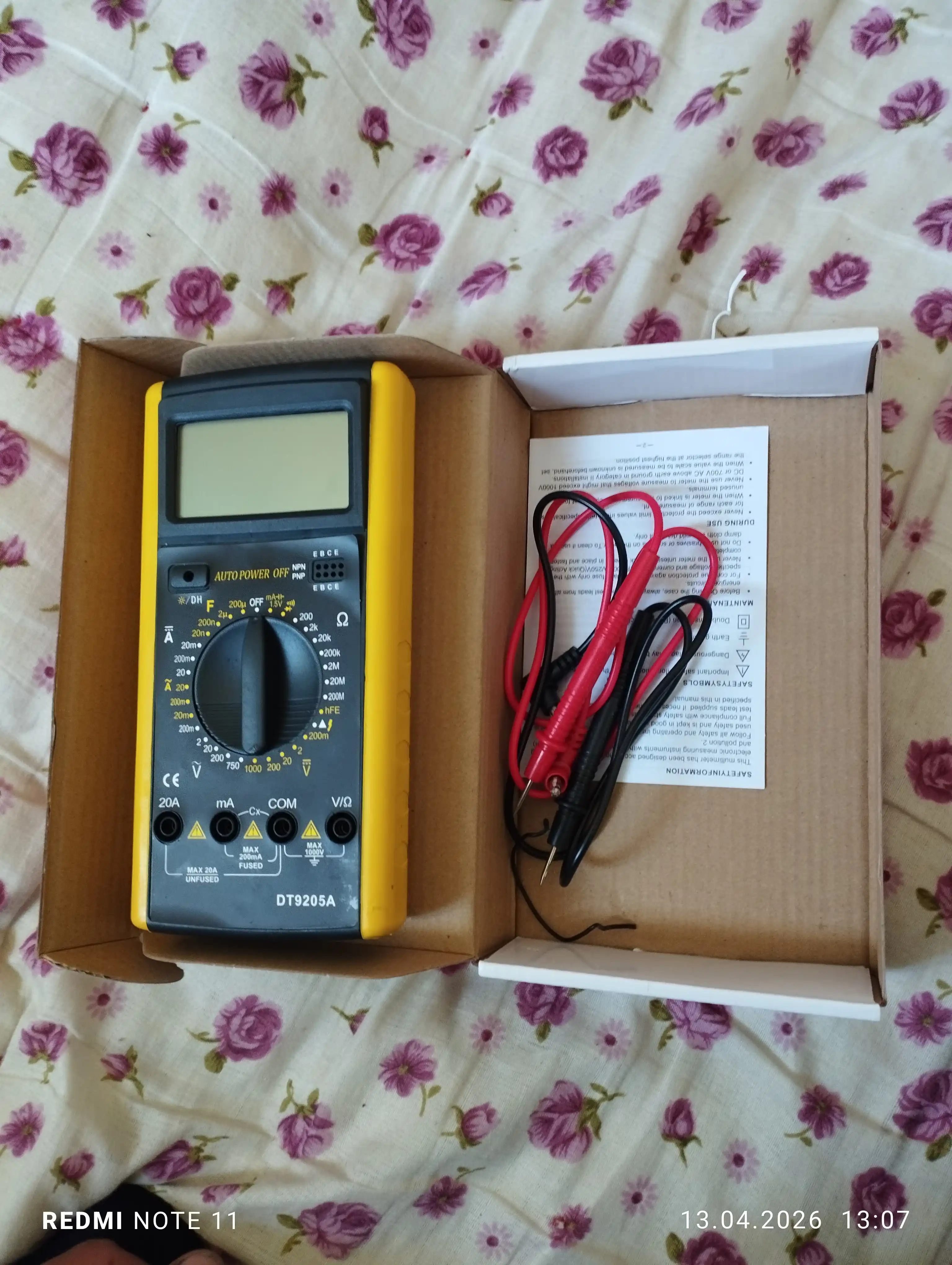 Мультиметр, тестер DT-9205A, DT-830L и DT266