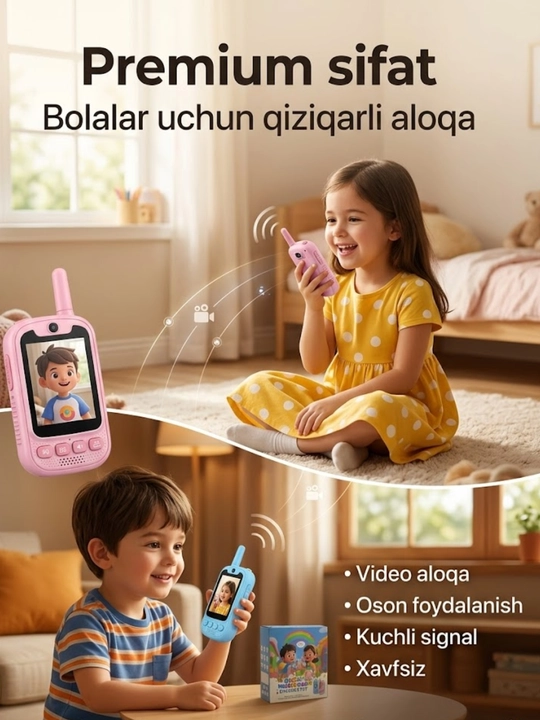 Bolalar uchun video ratsiya to'plami – Smart video aloqa, 2 dona