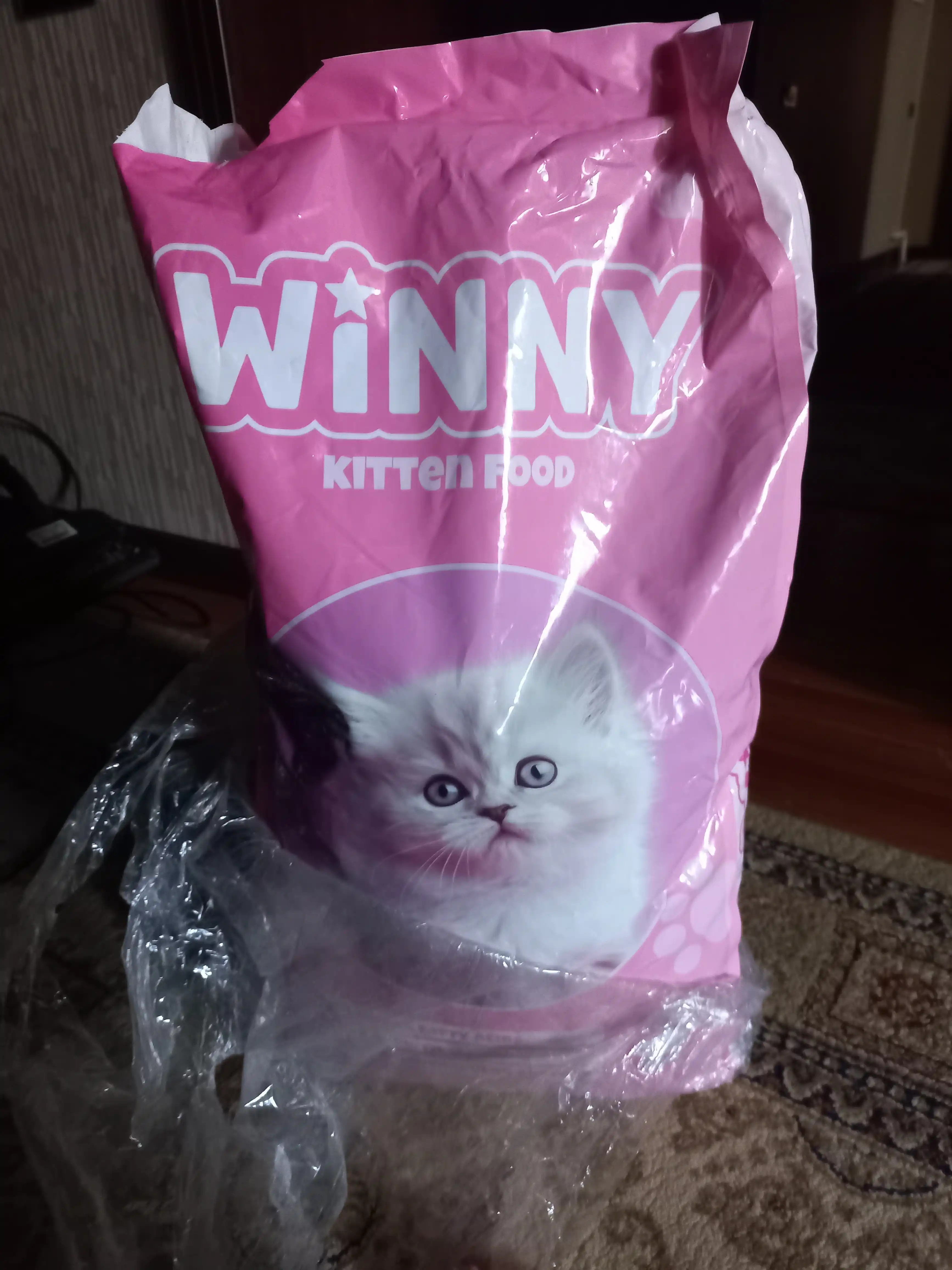 Сухой корм для котят с говядиной Winny , 2кг,10кг, (1-12 месяцев)