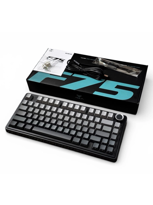AULA F75 Pro simsiz mexanik klaviatura 3 ulanish RGB
