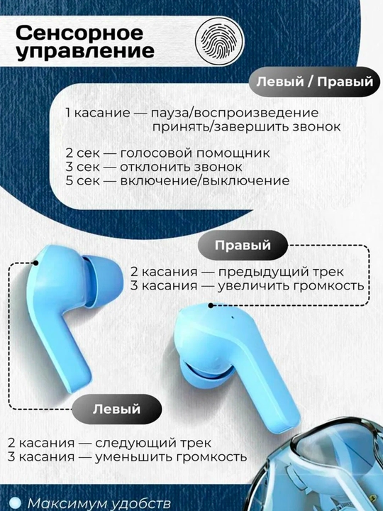 ULTRA PODS TWS simsiz naushniklar, display, IPX6, sensorli (5 rang)