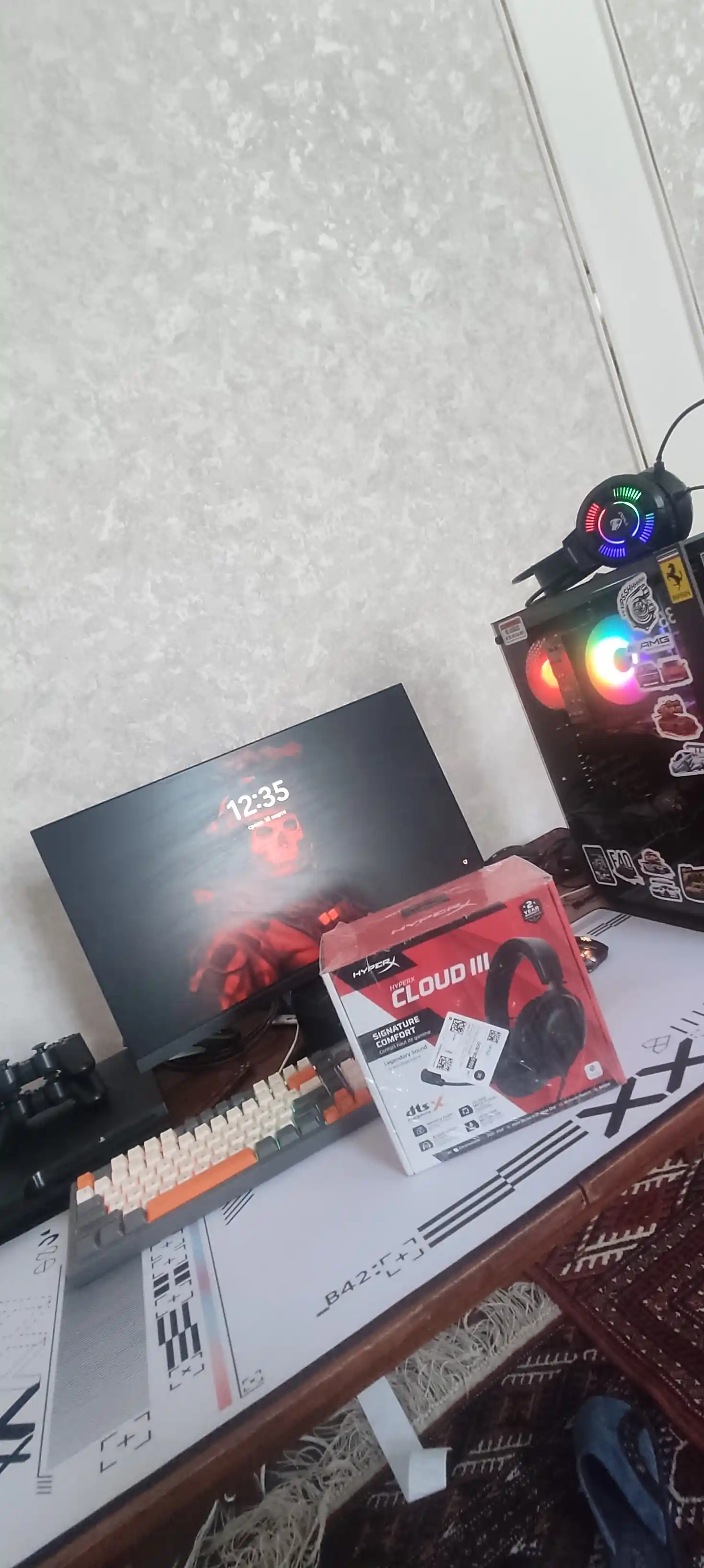 Oyin simli quloqchinlari HyperX Cloud III 7.1, oyin eshitish vositasi 727A8AA 727A9AA
