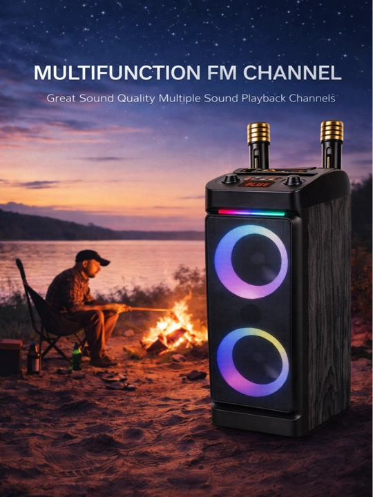 Портативная Bluetooth-колонка с микрофоном ZQS 4290.6227.6223 с яркими LED-лампами