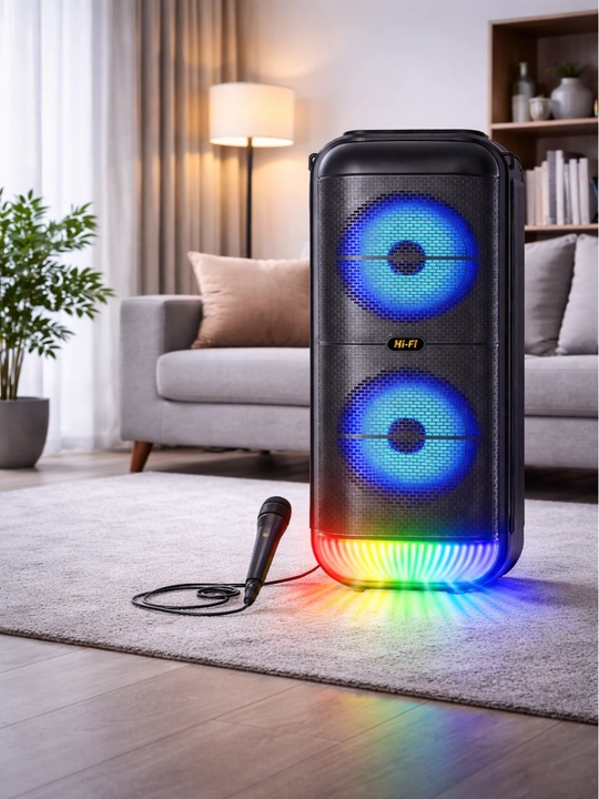Портативная Bluetooth-колонка с микрофоном ZQS 4290.6227.6223 с яркими LED-лампами