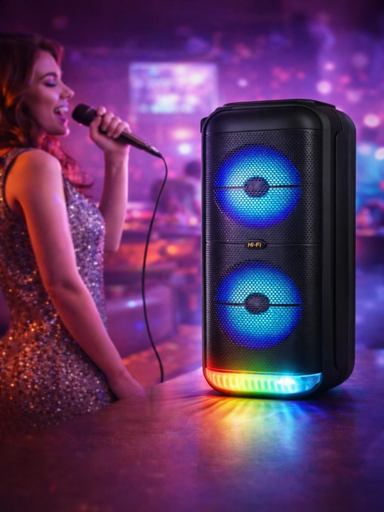 Портативная Bluetooth-колонка с микрофоном ZQS 4290.6227.6223 с яркими LED-лампами