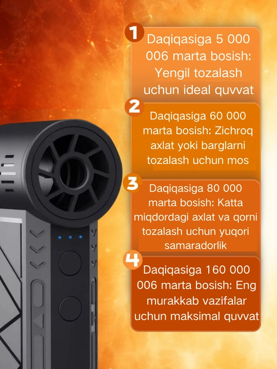 Портативный аккумуляторный пылесос-воздуходувка, турбо для компьютера