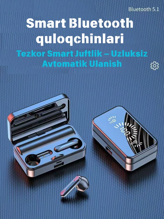 TWS simsiz quloqchin, raqamli ekran, shovqin o‘chiradi