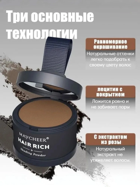 Oqargan sochlar, soqol, qoshlarni yopish uchun kukun