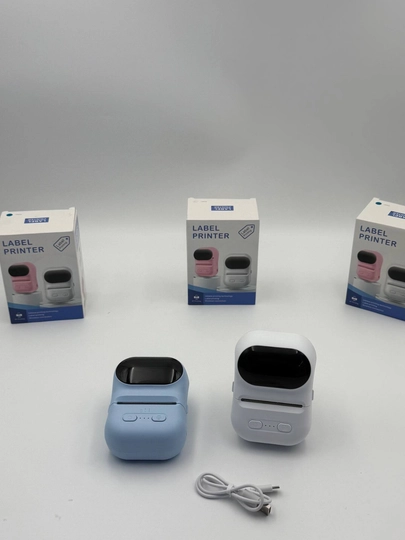 Портативный мини-принтер для телефона, с USB-зарядкой, работает через Bluetooth