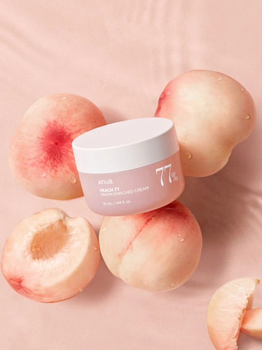 Крем для лица Anua Peach 77+ с ниацинамидом, увлажняющий и выравнивающий тон - 