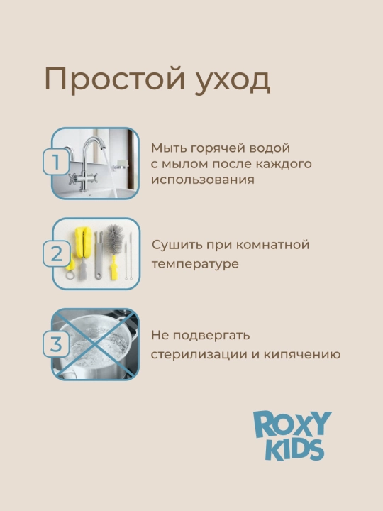 ROXY-KIDS Набор щеток для бутылочек, 4 шт