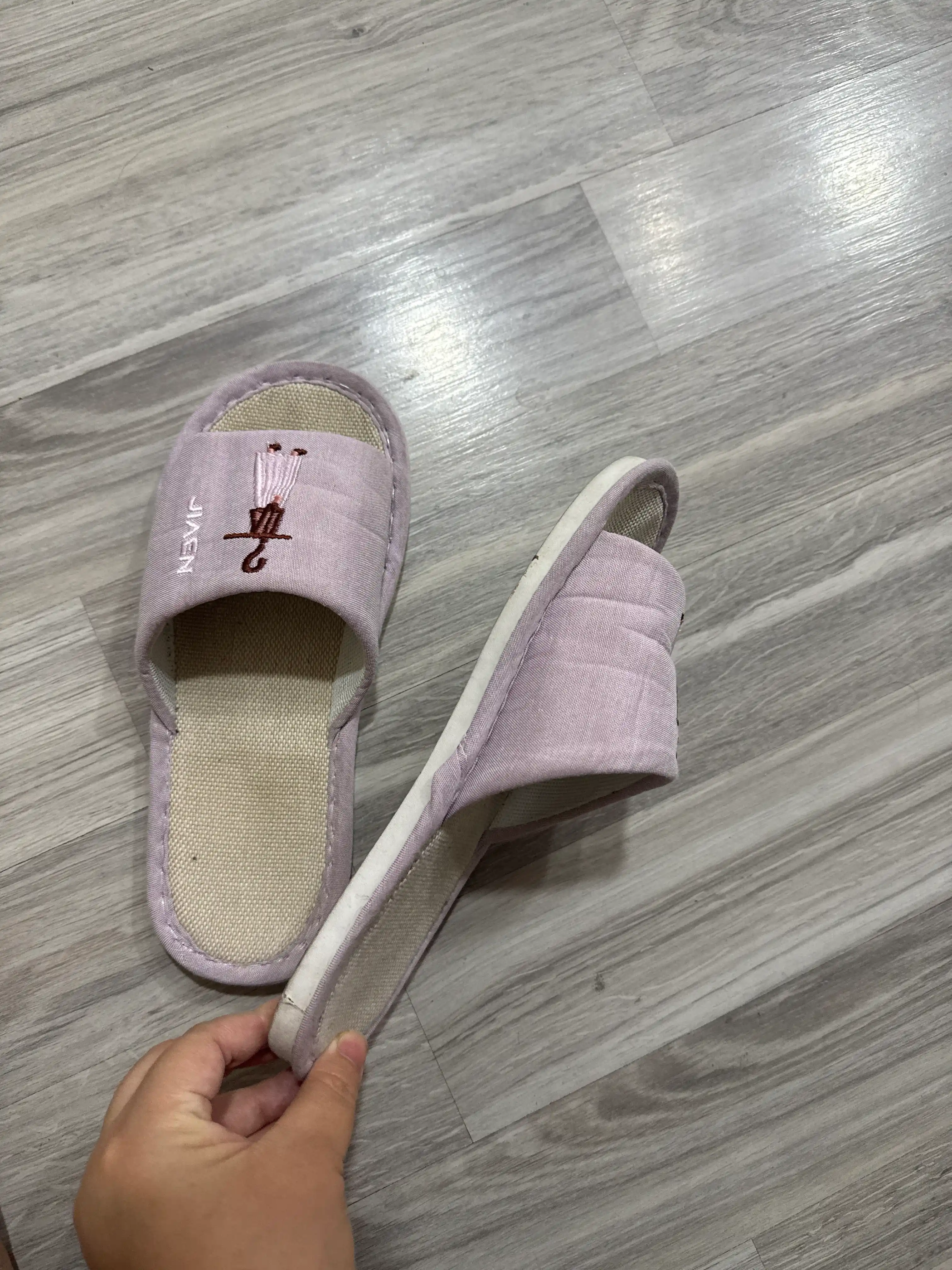 Женские тапочки 36-41, льняные, вышитые, дышащие, нескользящие