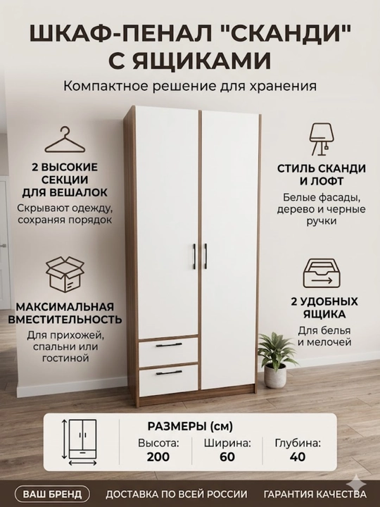 Mezanin, kashemir va yog'ochdan yasalgan keng shkaf