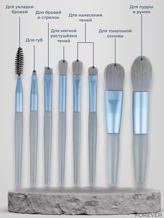 Кисти для макияжа 10 шт набор – makeup brush set мягкие кисти для лица и глаз