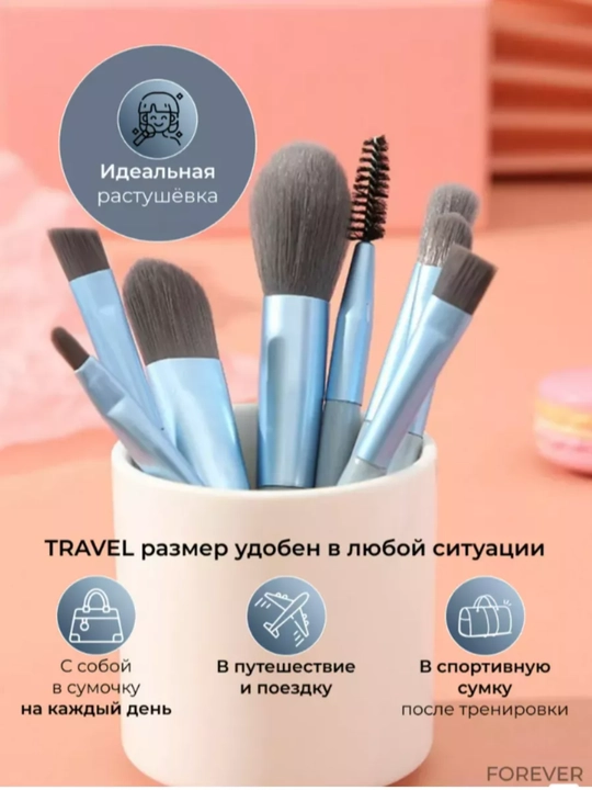 Кисти для макияжа 10 шт набор – makeup brush set мягкие кисти для лица и глаз