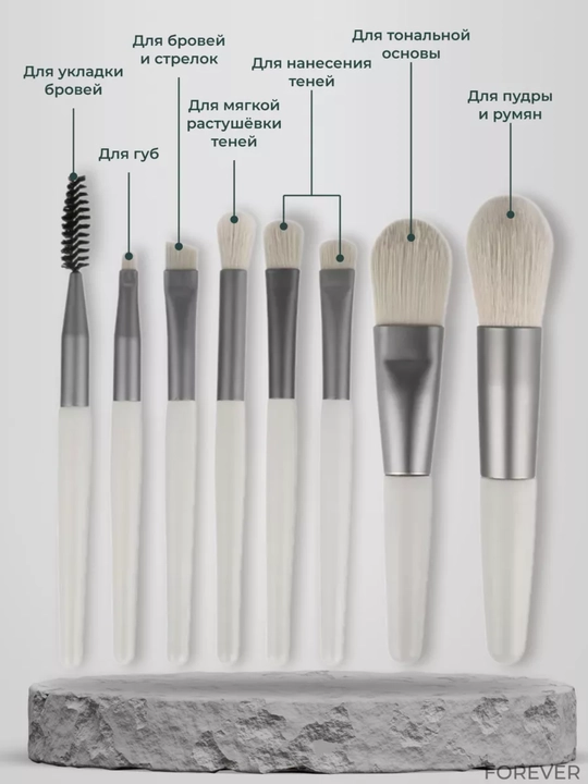 Кисти для макияжа 10 шт набор – makeup brush set мягкие кисти для лица и глаз