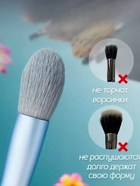Кисти для макияжа 10 шт набор – makeup brush set мягкие кисти для лица и глаз