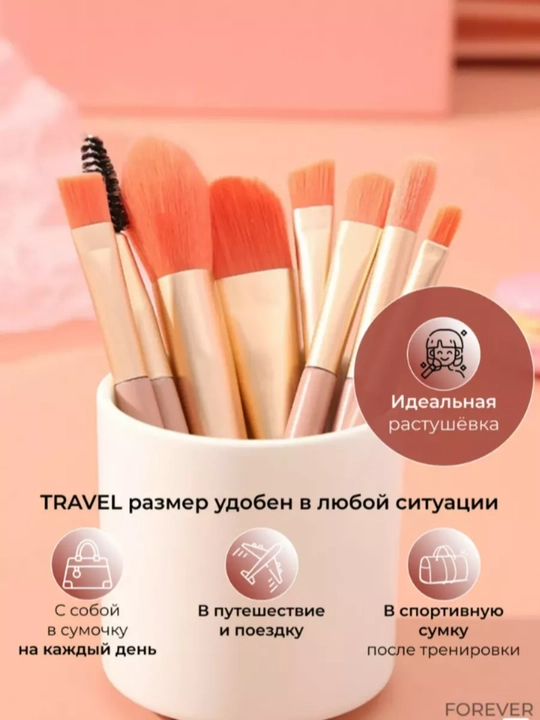 Кисти для макияжа 10 шт набор – makeup brush set мягкие кисти для лица и глаз