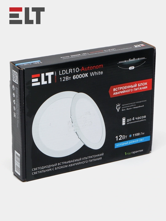 LED chiroq, ichki o'rnatish, favqulodda yoritish LDLR10-Autonom 12-6000-Oq
