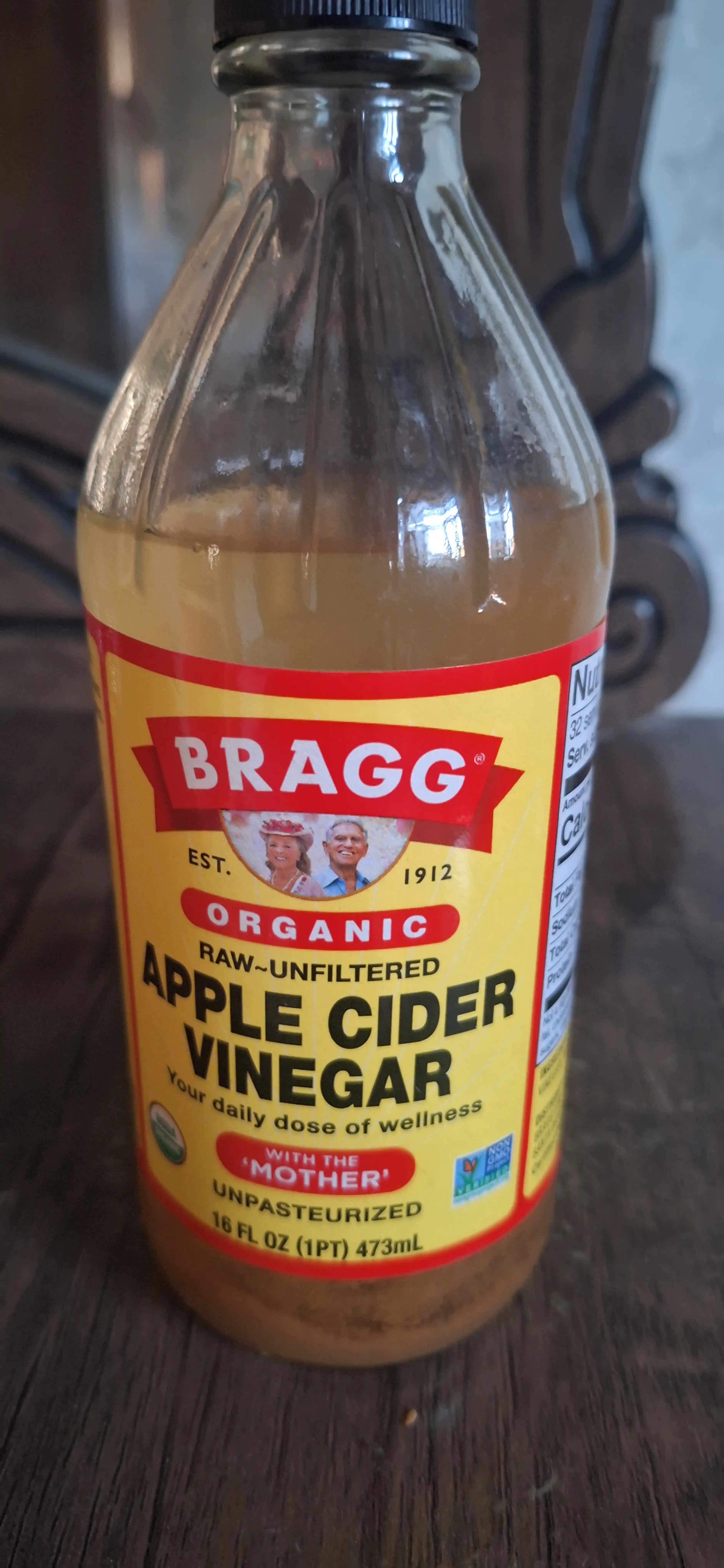 Organik olma sirkasi Bragg Apple Cider Vinegar “ona” bilan, filtrlanmagan, 473 ml
