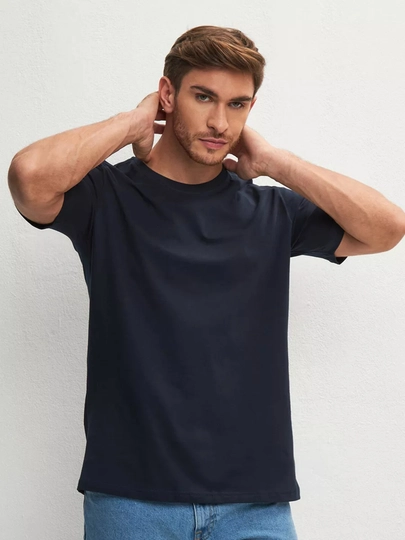 Футболка мужская и женская базовая, 100% хлопок, Graff Clothes — GRAFF1-001-ТЕМНСИН-7XL