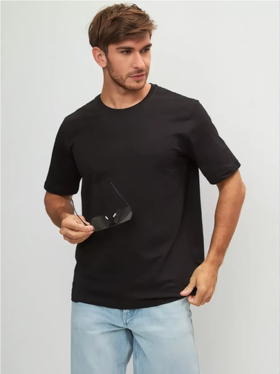 Футболка мужская и женская базовая, 100% хлопок, Graff Clothes — GRAFF1-001-ЧЕРН-7XL