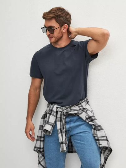 Футболка мужская и женская базовая, 100% хлопок, Graff Clothes — GRAFF1-001-ТЕМНСЕР-8XL