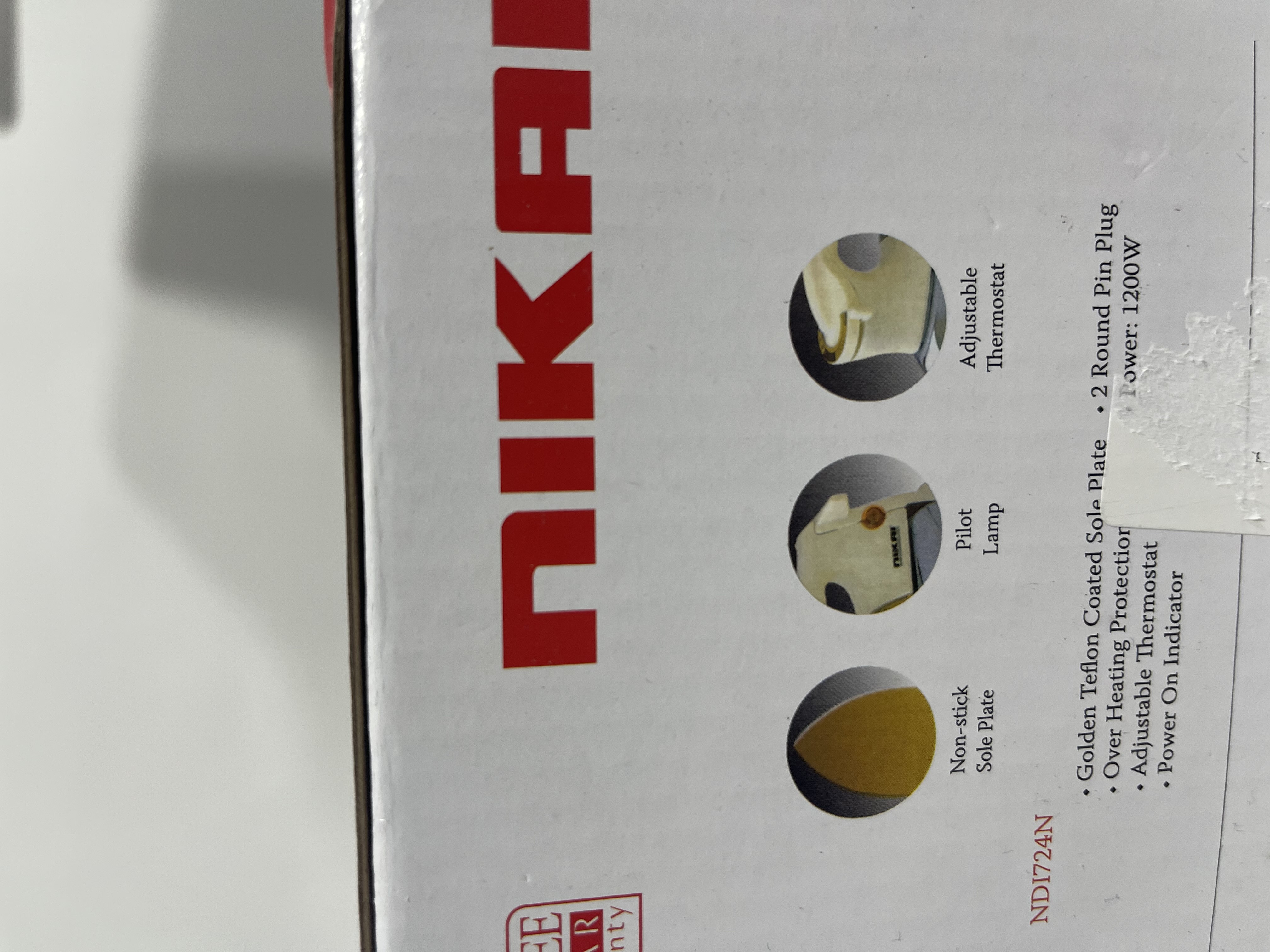 Dazmol, NIKAI elektr dazmoli, 1200 Vt, mustahkam, zanglamaydigan po‘latdan yasalgan