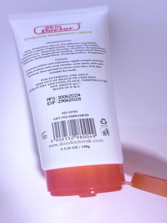 SPF bilan yuz uchun quyoshdan himoya kremi, SPF 80 g  bilan quyoshdan himoya kremi 150 ml